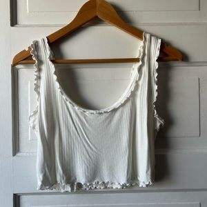 Cropped Lettuce Sleeve Tank